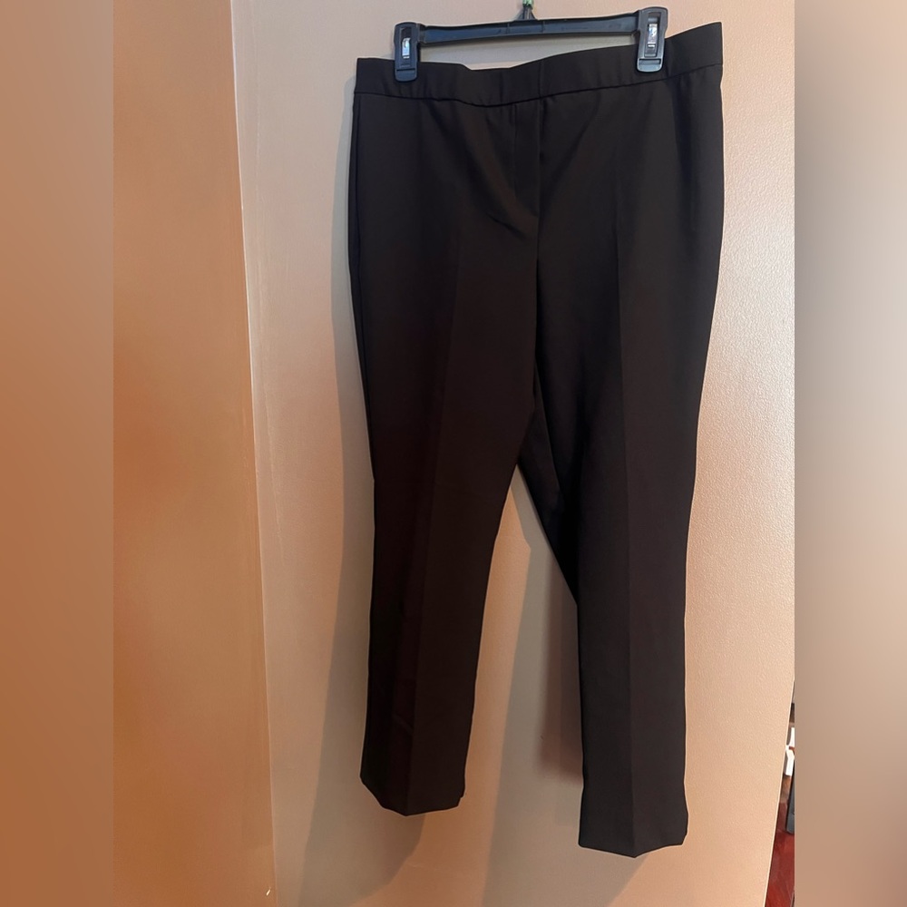 Nicole Miller Pull On Trouser | Large | Nylon & Spandex | Comfortabl Office Wear